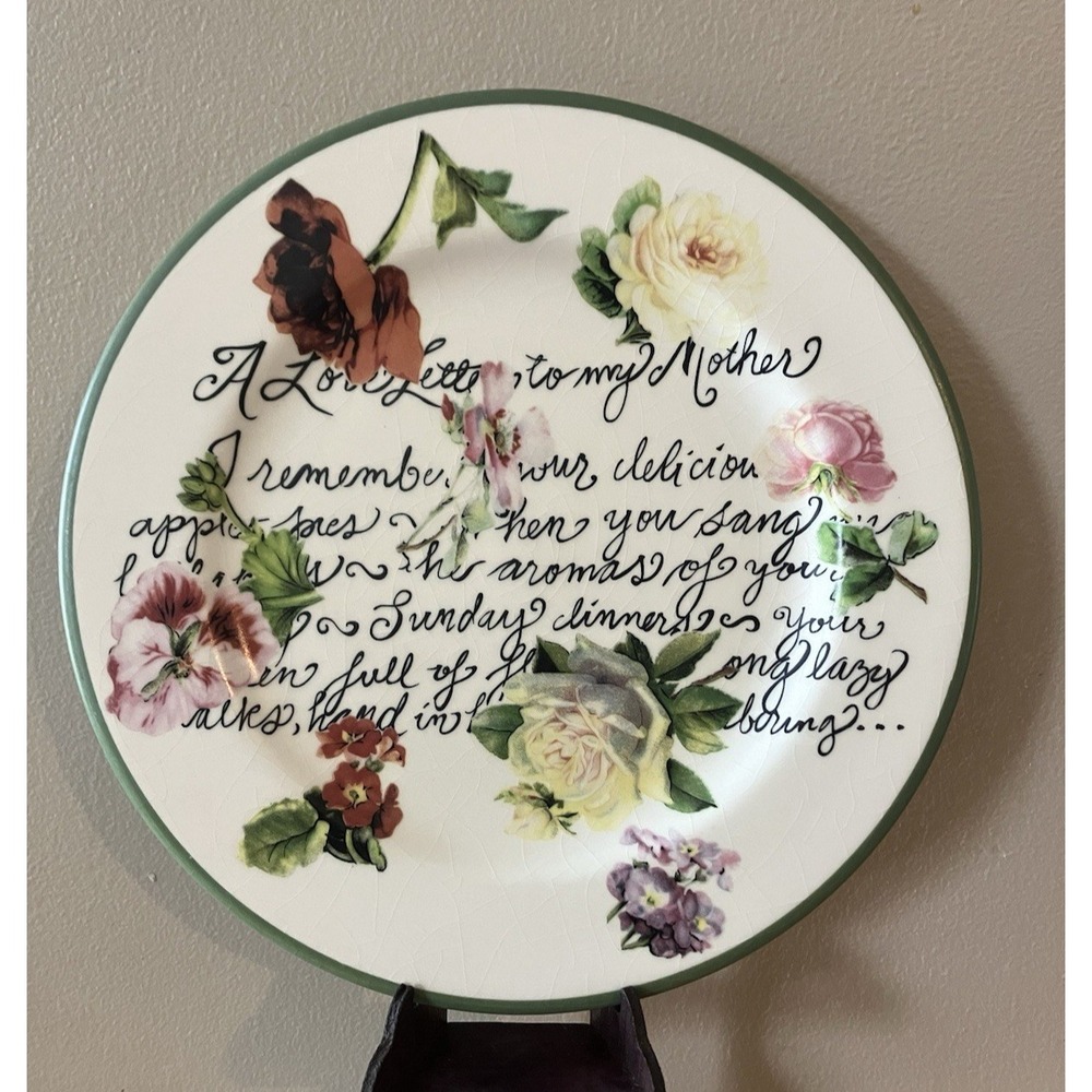 Tre Ci "A LOVE LETTER TO MY MOTHER" Plate - Made in Italy